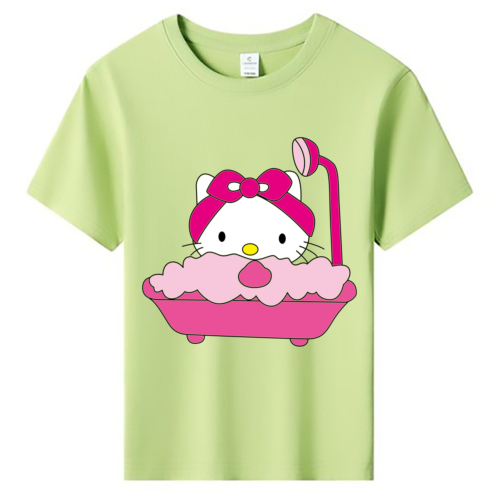 （画像用） Hello Kitty ハローキティ 綿100％キッズTシャツ（フロントプリント）